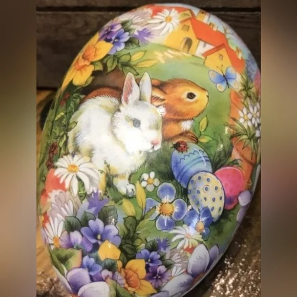 🍒 VINTAGE GERMAN PAPER EGG - Picture 3 of 14